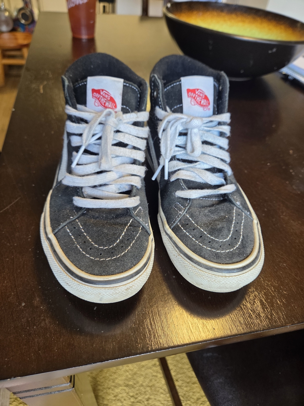 Vans Off The Wall Black Suede Sk8-Hi Sneakers